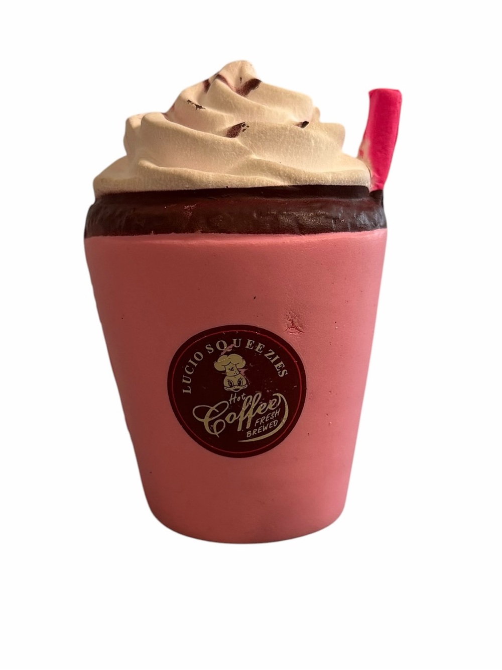 Squishable Lucio Slow Rise Squishy Coffee Latte Cup with Whipped Top 3.9"×2.7"